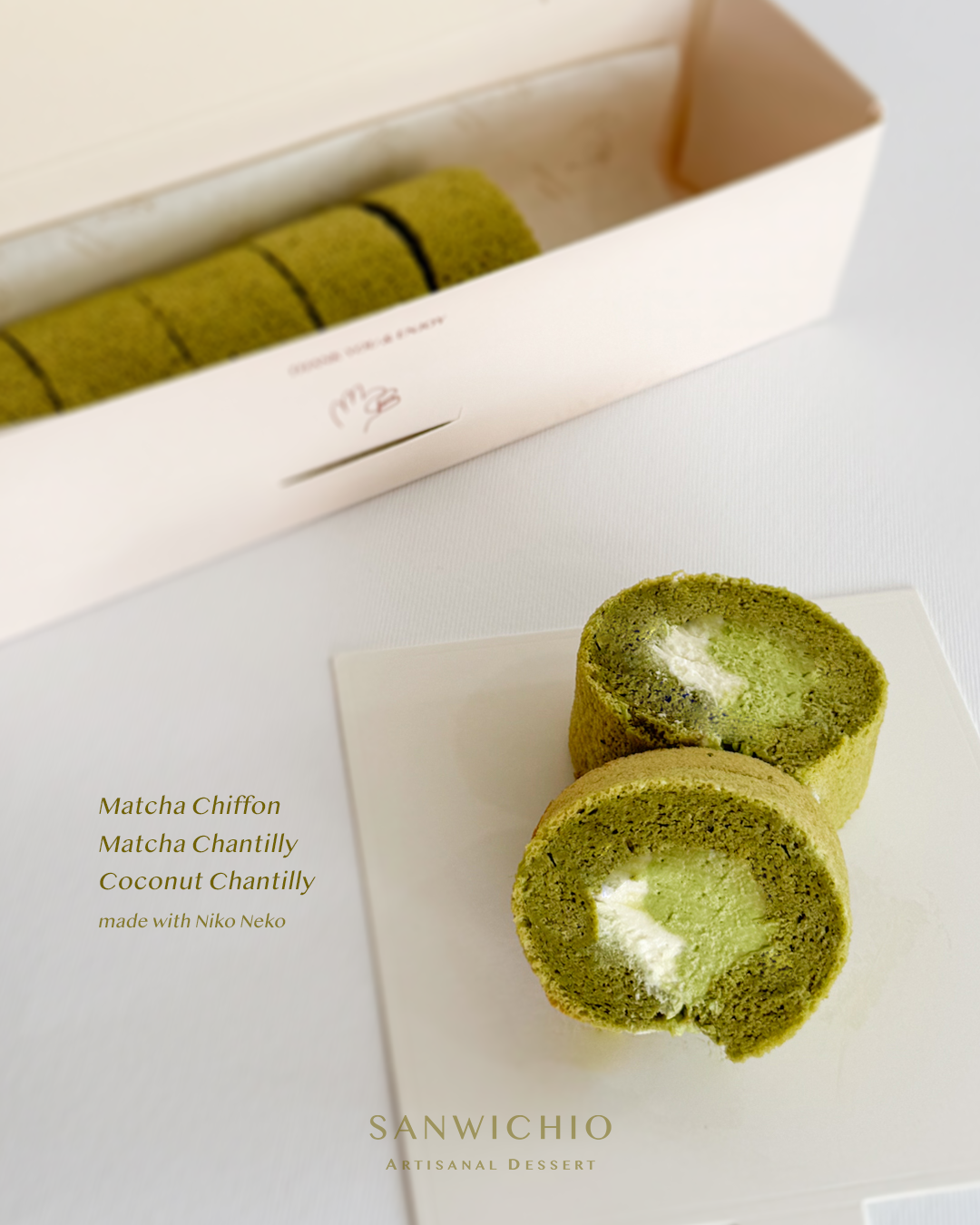 Matcha Mini Cake Roll