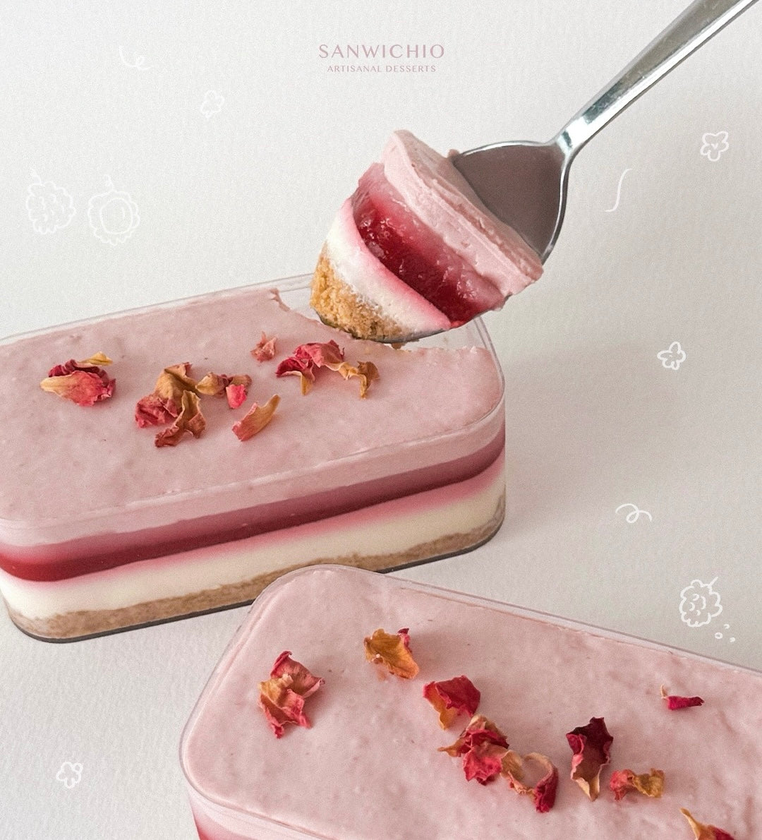 Lychee Raspberry Jelly Mousse