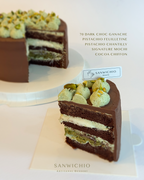 Pistachio 70 Dark Choc Mochi Wholecake